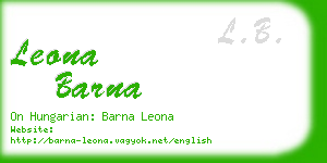 leona barna business card